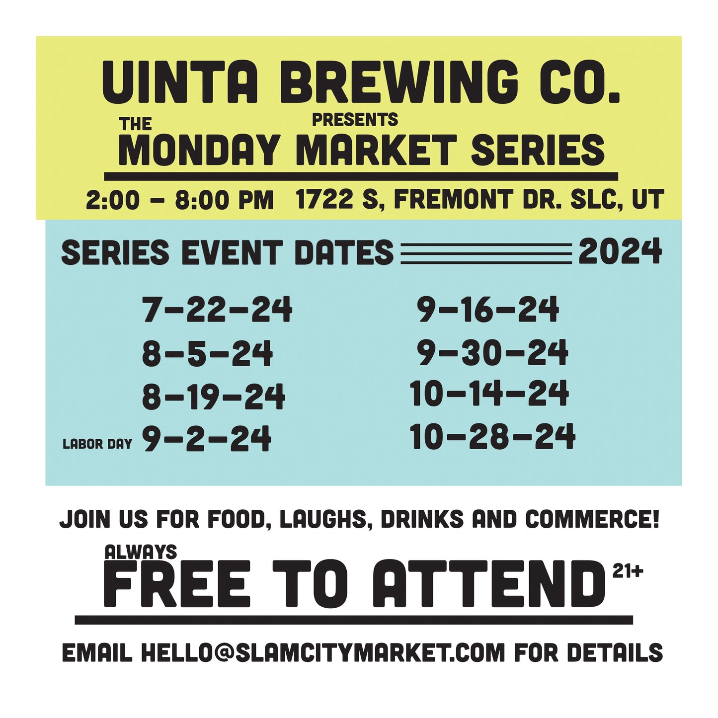 Monday Market Presented by Uinta Brewing Co.