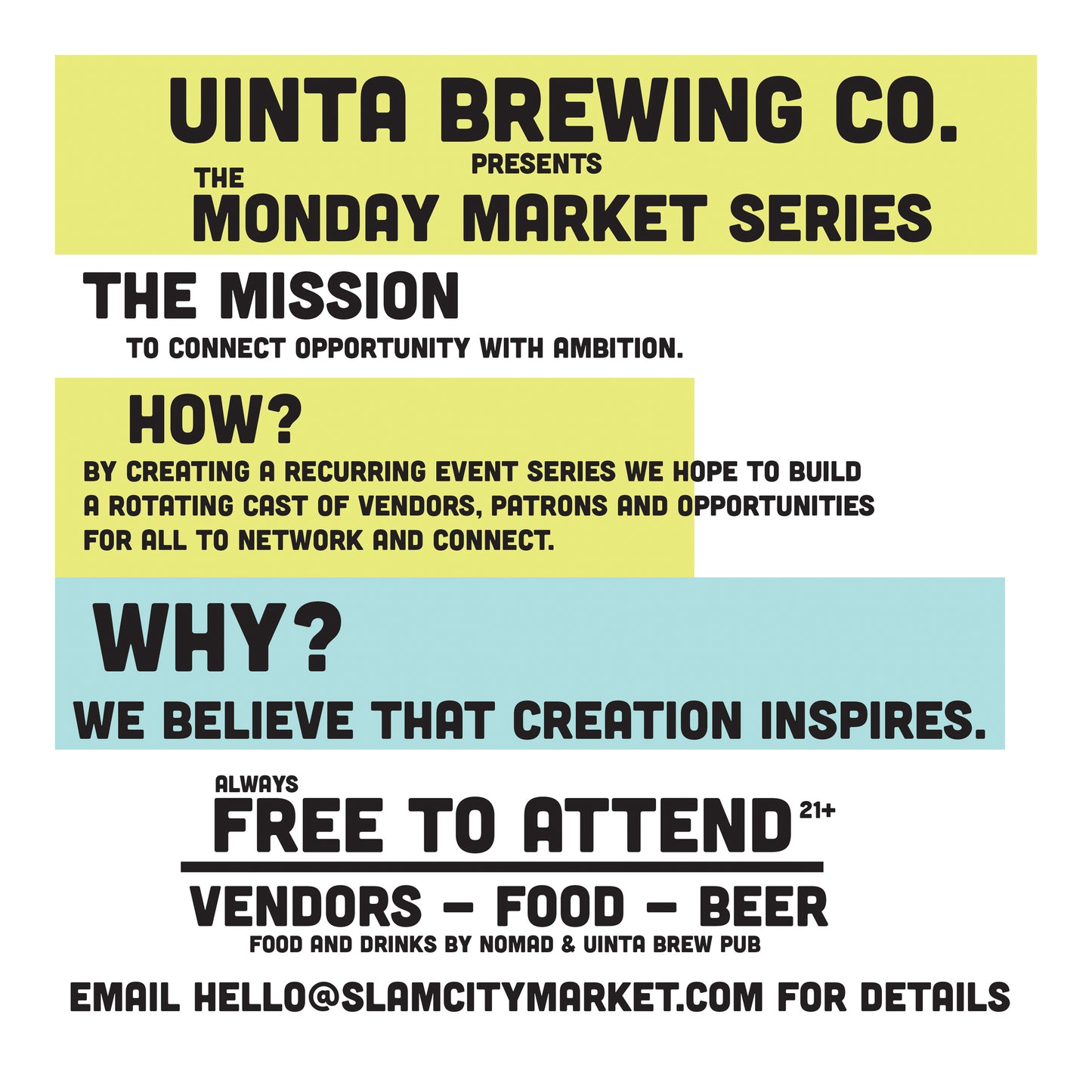 Monday Market Presented by Uinta Brewing Co.